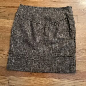 Kenzie girl skirt, size 5, NWOT, brown weave material. Knee length